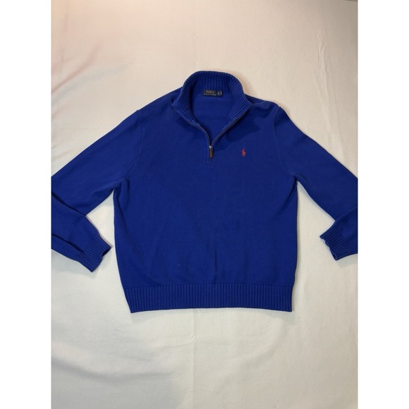 Polo Ralph Lauren Men's Blue 1/4 Zip Sweater Pullover Long Sleeve Size XL - Picture 2 of 15